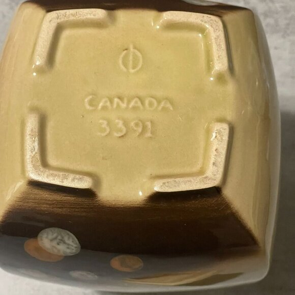 Vintage MCM Beauce Pottery Astral Philippe Lambert 8.5" Covered Canister Canada - Picture 12 of 12